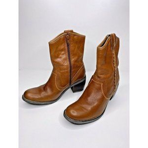 ✿HUSH PUPPIES Waterproof Brown Premium Leather 3" Heel Zip Boots 11 W NEW L@@K! ✿HUSH PUPPIES Waterproof Brown Premium Leather 3" Heel Zip Boots 11 W NEW L@@K!